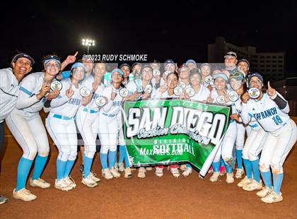 Thumbnail 3 in Otay Ranch vs. Mater Dei Catholic (CIF SDS D1 Softball Finals) photogallery.
