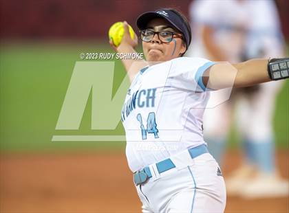 Thumbnail 3 in Otay Ranch vs. Mater Dei Catholic (CIF SDS D1 Softball Finals) photogallery.