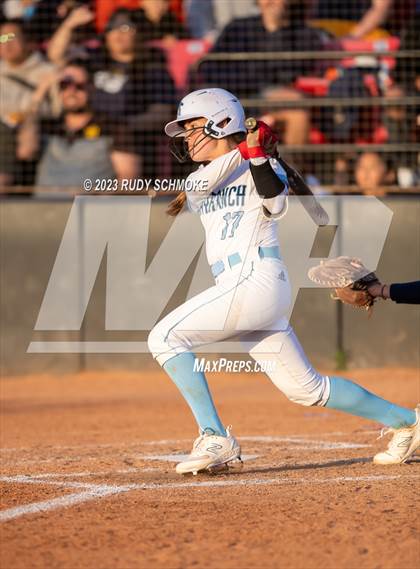 Thumbnail 2 in Otay Ranch vs. Mater Dei Catholic (CIF SDS D1 Softball Finals) photogallery.