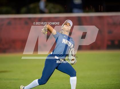Thumbnail 1 in Otay Ranch vs. Mater Dei Catholic (CIF SDS D1 Softball Finals) photogallery.