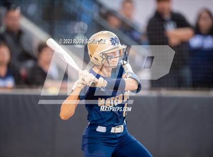 Thumbnail 2 in Otay Ranch vs. Mater Dei Catholic (CIF SDS D1 Softball Finals) photogallery.