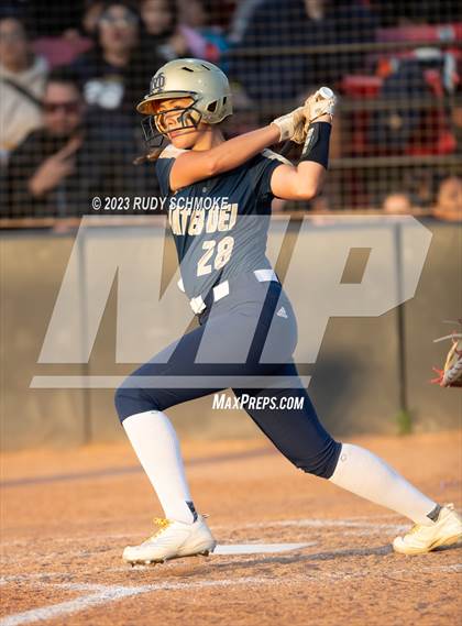 Thumbnail 3 in Otay Ranch vs. Mater Dei Catholic (CIF SDS D1 Softball Finals) photogallery.