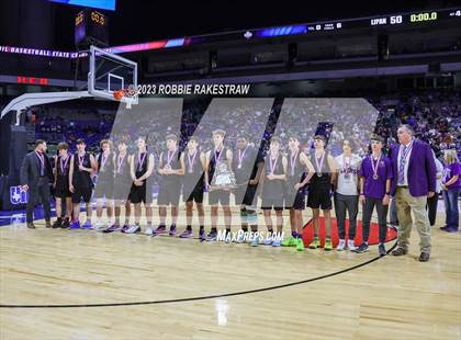 Thumbnail 2 in Lipan vs. LaPoynor (UIL 2A Basketball State Final Medal Ceremony) photogallery.