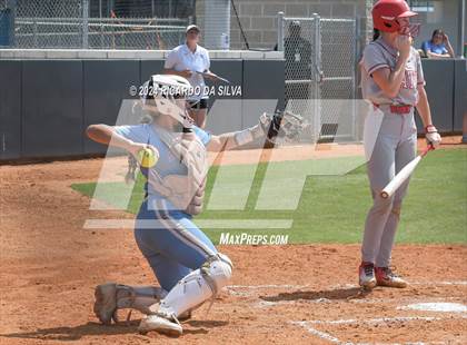 Thumbnail 2 in Katy vs Brazoswood (UIL 6A Softball Region 3 Semifinal) photogallery.