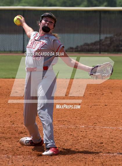 Thumbnail 3 in Katy vs Brazoswood (UIL 6A Softball Region 3 Semifinal) photogallery.