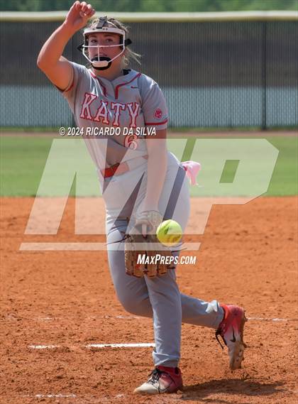 Thumbnail 1 in Katy vs Brazoswood (UIL 6A Softball Region 3 Semifinal) photogallery.