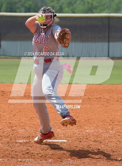 Thumbnail 3 in Katy vs Brazoswood (UIL 6A Softball Region 3 Semifinal) photogallery.