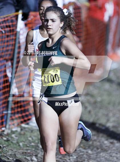 Thumbnail 2 in CIF State Cross Country Championships (D4 Girls Race) photogallery.