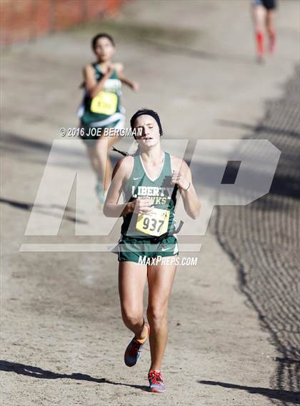 Thumbnail 1 in CIF State Cross Country Championships (D4 Girls Race) photogallery.