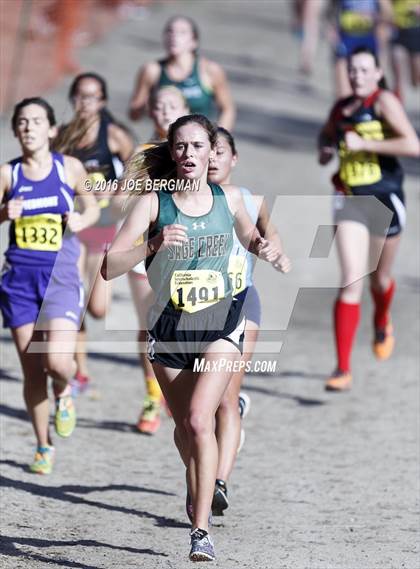 Thumbnail 1 in CIF State Cross Country Championships (D4 Girls Race) photogallery.