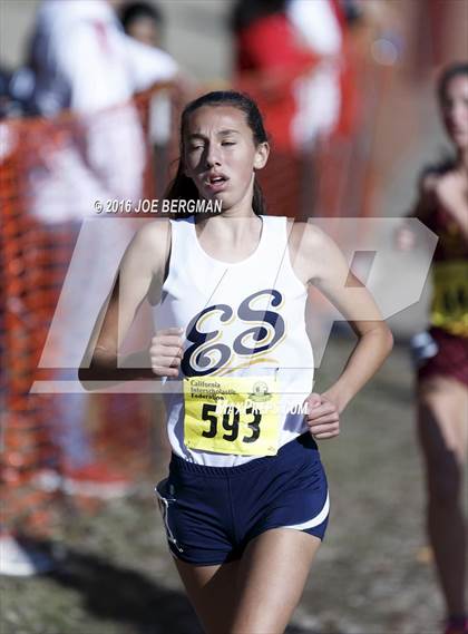 Thumbnail 2 in CIF State Cross Country Championships (D4 Girls Race) photogallery.