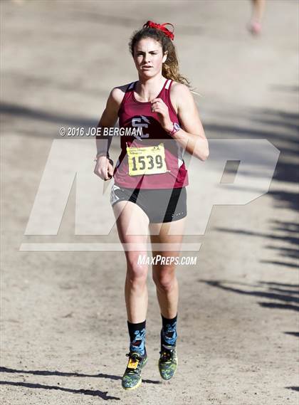 Thumbnail 1 in CIF State Cross Country Championships (D4 Girls Race) photogallery.