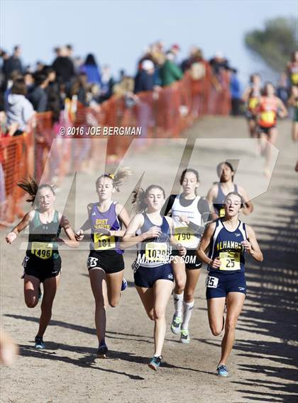 Thumbnail 1 in CIF State Cross Country Championships (D4 Girls Race) photogallery.