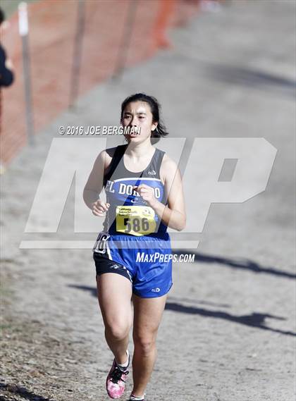 Thumbnail 2 in CIF State Cross Country Championships (D4 Girls Race) photogallery.