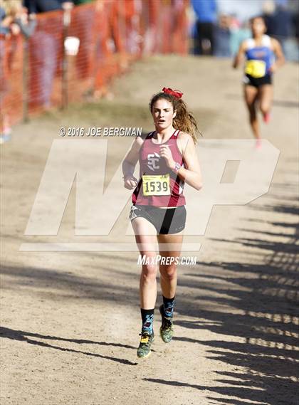 Thumbnail 1 in CIF State Cross Country Championships (D4 Girls Race) photogallery.