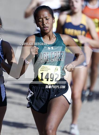 Thumbnail 3 in CIF State Cross Country Championships (D4 Girls Race) photogallery.