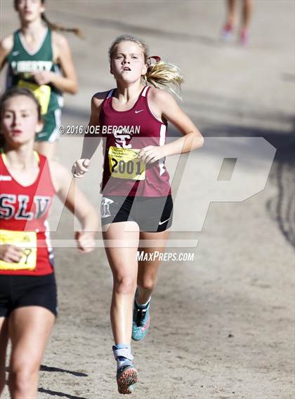 Thumbnail 2 in CIF State Cross Country Championships (D4 Girls Race) photogallery.