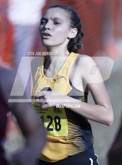 Thumbnail 2 in CIF State Cross Country Championships (D4 Girls Race) photogallery.