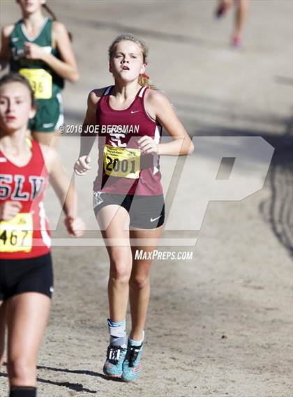 Thumbnail 1 in CIF State Cross Country Championships (D4 Girls Race) photogallery.