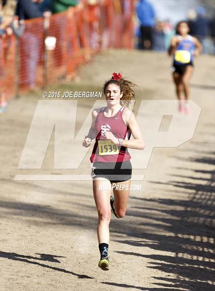 Thumbnail 2 in CIF State Cross Country Championships (D4 Girls Race) photogallery.