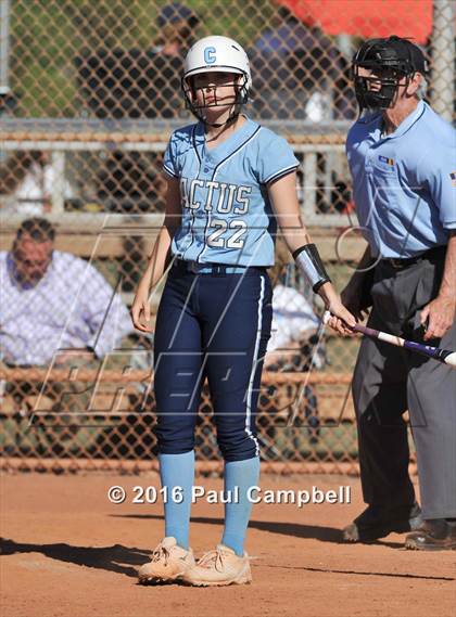 Thumbnail 3 in Chandler vs Cactus (Desert Mountain Softball Invitational) photogallery.