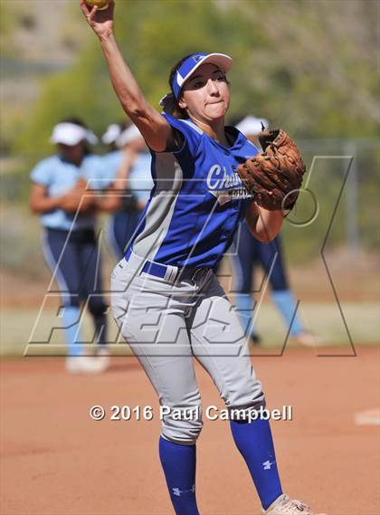 Thumbnail 3 in Chandler vs Cactus (Desert Mountain Softball Invitational) photogallery.