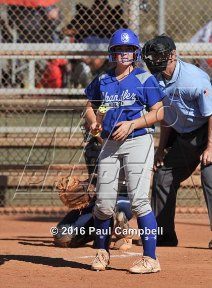 Thumbnail 3 in Chandler vs Cactus (Desert Mountain Softball Invitational) photogallery.