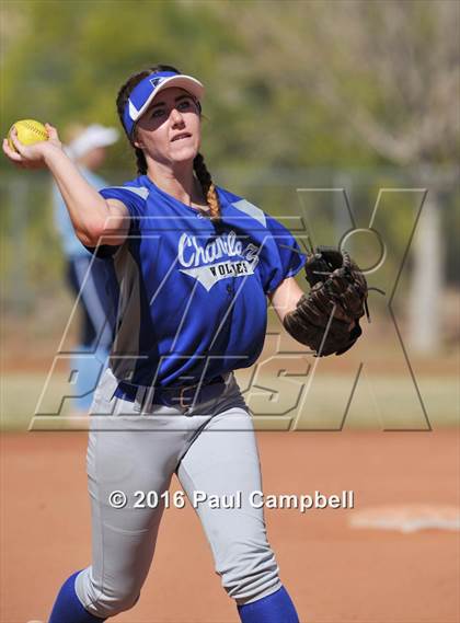 Thumbnail 3 in Chandler vs Cactus (Desert Mountain Softball Invitational) photogallery.