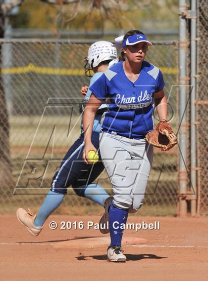 Thumbnail 2 in Chandler vs Cactus (Desert Mountain Softball Invitational) photogallery.