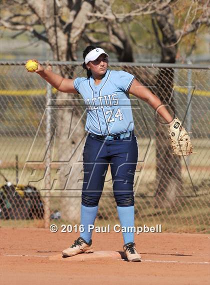 Thumbnail 1 in Chandler vs Cactus (Desert Mountain Softball Invitational) photogallery.