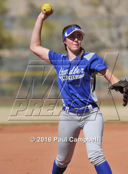 Thumbnail 1 in Chandler vs Cactus (Desert Mountain Softball Invitational) photogallery.