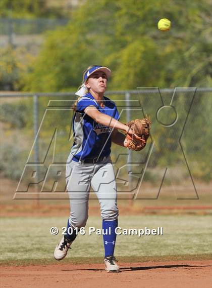 Thumbnail 1 in Chandler vs Cactus (Desert Mountain Softball Invitational) photogallery.