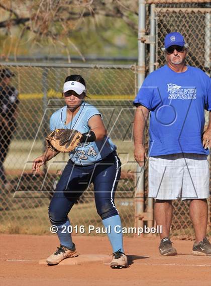 Thumbnail 2 in Chandler vs Cactus (Desert Mountain Softball Invitational) photogallery.