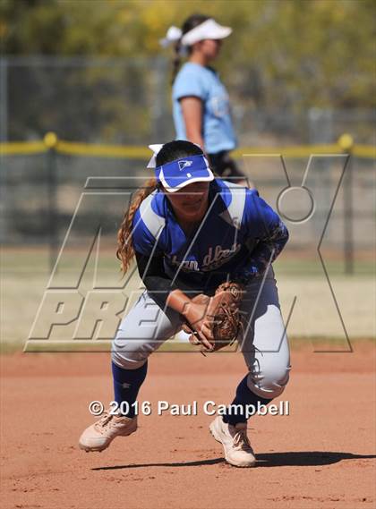 Thumbnail 1 in Chandler vs Cactus (Desert Mountain Softball Invitational) photogallery.