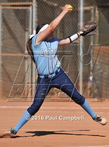 Thumbnail 2 in Chandler vs Cactus (Desert Mountain Softball Invitational) photogallery.