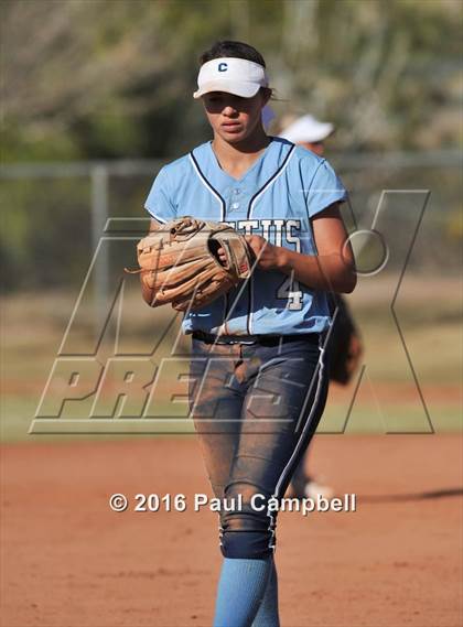 Thumbnail 2 in Chandler vs Cactus (Desert Mountain Softball Invitational) photogallery.