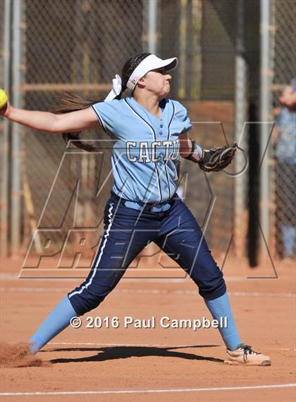 Thumbnail 3 in Chandler vs Cactus (Desert Mountain Softball Invitational) photogallery.
