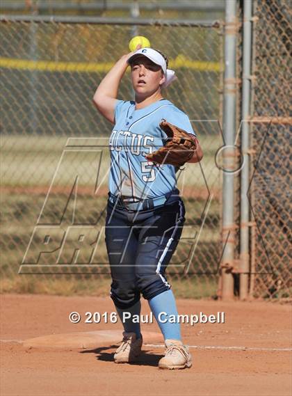 Thumbnail 3 in Chandler vs Cactus (Desert Mountain Softball Invitational) photogallery.
