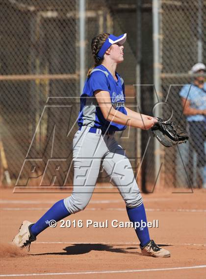 Thumbnail 3 in Chandler vs Cactus (Desert Mountain Softball Invitational) photogallery.