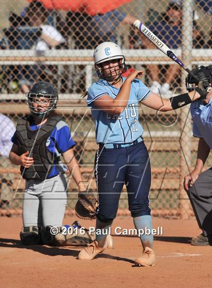 Thumbnail 2 in Chandler vs Cactus (Desert Mountain Softball Invitational) photogallery.