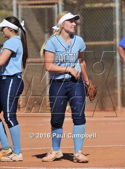 Thumbnail 2 in Chandler vs Cactus (Desert Mountain Softball Invitational) photogallery.