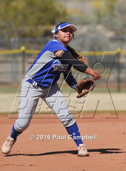 Thumbnail 3 in Chandler vs Cactus (Desert Mountain Softball Invitational) photogallery.