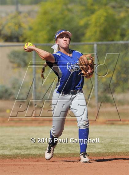 Thumbnail 3 in Chandler vs Cactus (Desert Mountain Softball Invitational) photogallery.