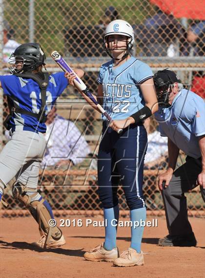 Thumbnail 2 in Chandler vs Cactus (Desert Mountain Softball Invitational) photogallery.