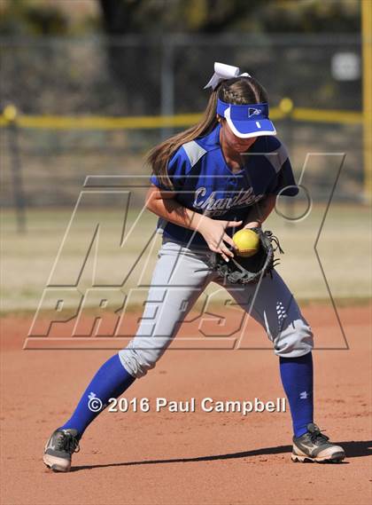 Thumbnail 3 in Chandler vs Cactus (Desert Mountain Softball Invitational) photogallery.