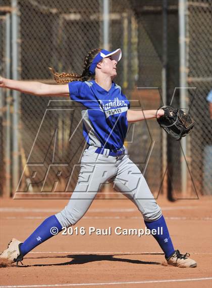 Thumbnail 2 in Chandler vs Cactus (Desert Mountain Softball Invitational) photogallery.