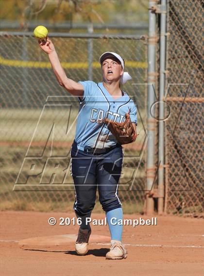 Thumbnail 1 in Chandler vs Cactus (Desert Mountain Softball Invitational) photogallery.