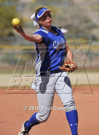 Thumbnail 2 in Chandler vs Cactus (Desert Mountain Softball Invitational) photogallery.