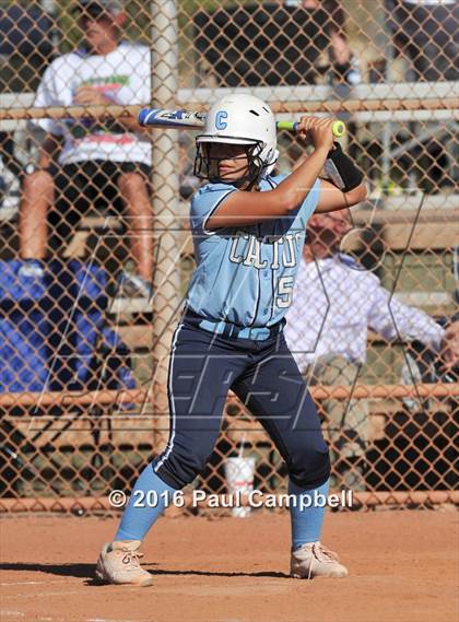 Thumbnail 3 in Chandler vs Cactus (Desert Mountain Softball Invitational) photogallery.