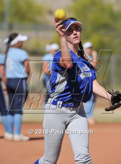 Thumbnail 3 in Chandler vs Cactus (Desert Mountain Softball Invitational) photogallery.